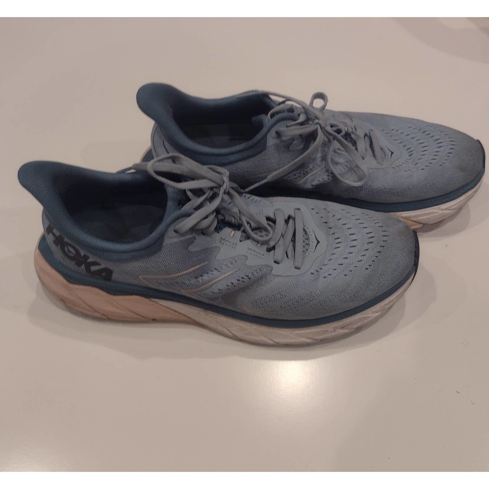 Hoka one one arahi 5 womens size 10 b shoes blue white running sneakers